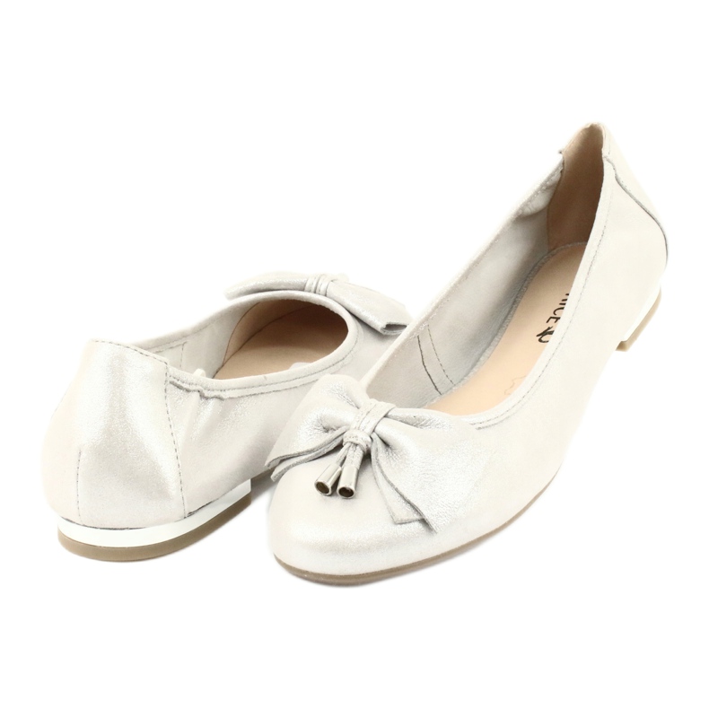 Caprice ballerinas zapatos de mujer 22111 plateado gris 3