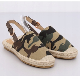 Alpargatas con tacón abierto camuflaje HH-119 Camuflaje verde 2