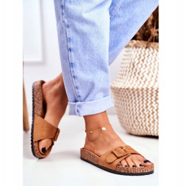 BUGO Pantuflas Marrones Mujer Hebilla Ajustable Rosaline marrón 2