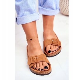 BUGO Pantuflas Marrones Mujer Hebilla Ajustable Rosaline marrón 3