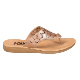 Kylie Pantuflas Con Patrón Calado beige dorado 4