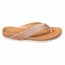 Chanclas VINCEZA con purpurina rosado amarillo 5