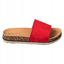 Pantuflas rojas VINCEZA rojo 5