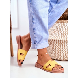 BUGO Pantuflas de Mujer Amarillo Geométrico Clásico Theodora 2 BUGO Pantuflas de Mujer Amarillo Geométrico Clásico Theodora 2