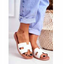 BUGO Pantuflas de Mujer Blanco Geométrico Clásico Theodora 1 BUGO Pantuflas de Mujer Blanco Geométrico Clásico Theodora 1