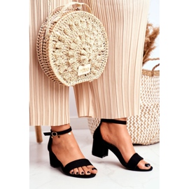 BUGO Sandalias negras de ante para mujer ¡Oh Baby! negro 1
