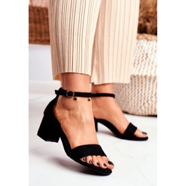 BUGO Sandalias negras de ante para mujer ¡Oh Baby! negro 3