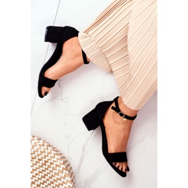 BUGO Sandalias negras de ante para mujer ¡Oh Baby! negro 5