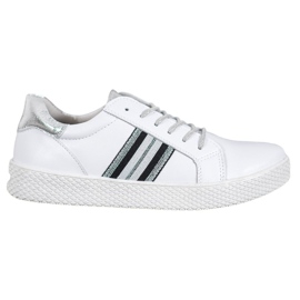 Filippo Zapatos de cuero en la plataforma blanco 5