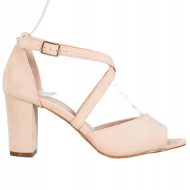 Sandalias VINCEZA de ante beige 5