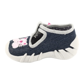 Calzado infantil befado 110P378 azul marino rosado gris 2