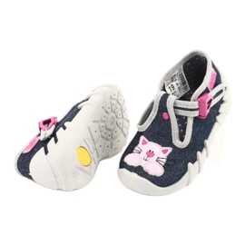 Calzado infantil befado 110P378 azul marino rosado gris 4