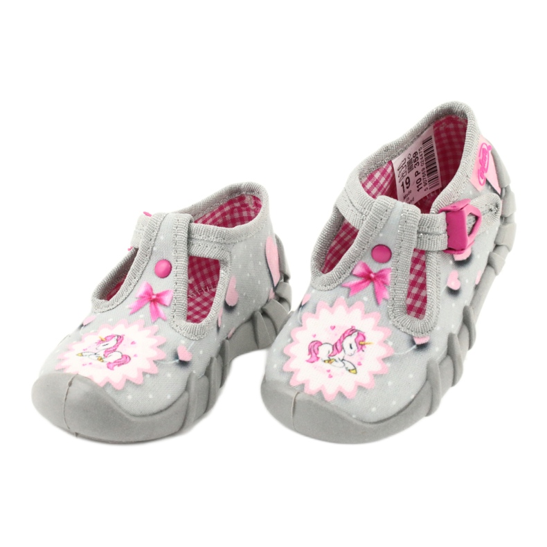 Calzado infantil befado 110P359 blanco rosado gris 3