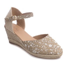 Sandalias Cuña 50427 Beige 1 Sandalias Cuña 50427 Beige 1