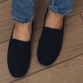 Zapatillas slip-on azul marino Lycra BL180 2
