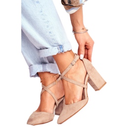 SEA Zapatos de salón con tacón para mujer en color beige Spitz Traffic 1 SEA Zapatos de salón con tacón para mujer en color beige Spitz Traffic 1