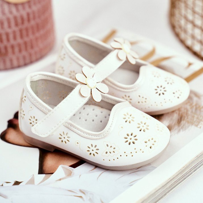 Apawwa Bailarinas para niños en Velcro Kwiatuszek White Flored blanco 1 Apawwa Bailarinas para niños en Velcro Kwiatuszek White Flored blanco 1