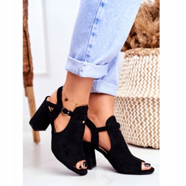 BUGO De Mujer Sandalias En Tacón Calado Negro Kira 2