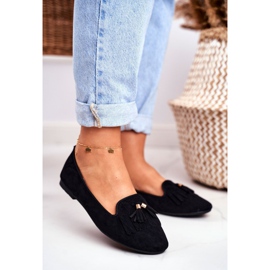 BUGO Mocasines de Mujer Black Lords Fringes Therese negro 1