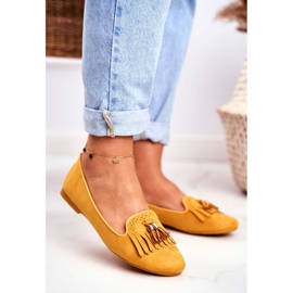BUGO Mocasines Mujer Amarillo Lords Fringes Therese 1