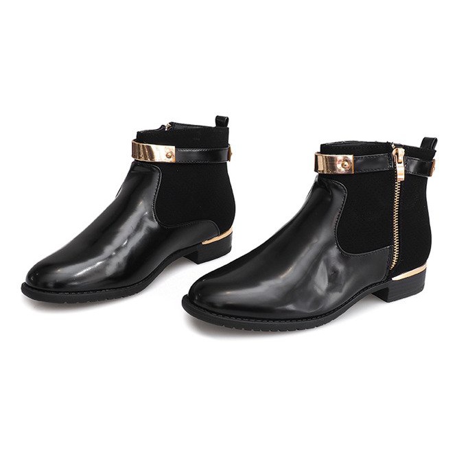 Botas Elegantes Con Cremallera CM32A Negra negro 1