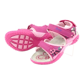 American Club Sandalias de niña con aplicación de piel American 1232 rosa violeta rosado 2 American Club Sandalias de niña con aplicación de piel American 1232 rosa violeta rosado 2
