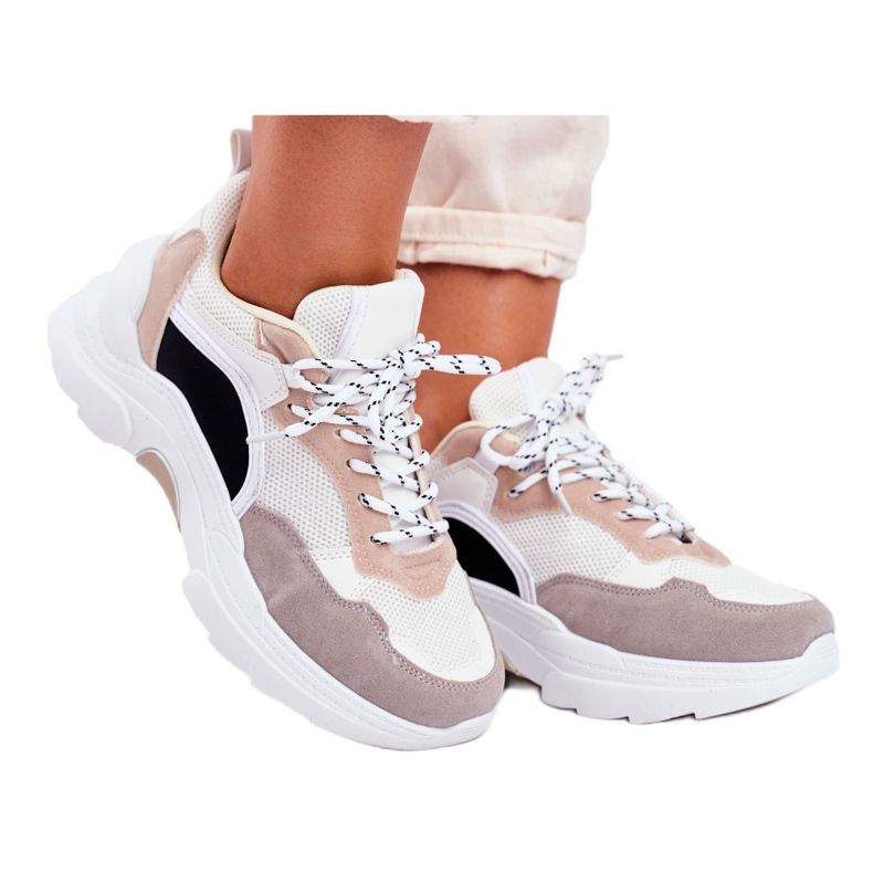 SEA Calzado Deportivo Mujer Sneakers Blanco y Beige Mindanao marrón negro gris 1