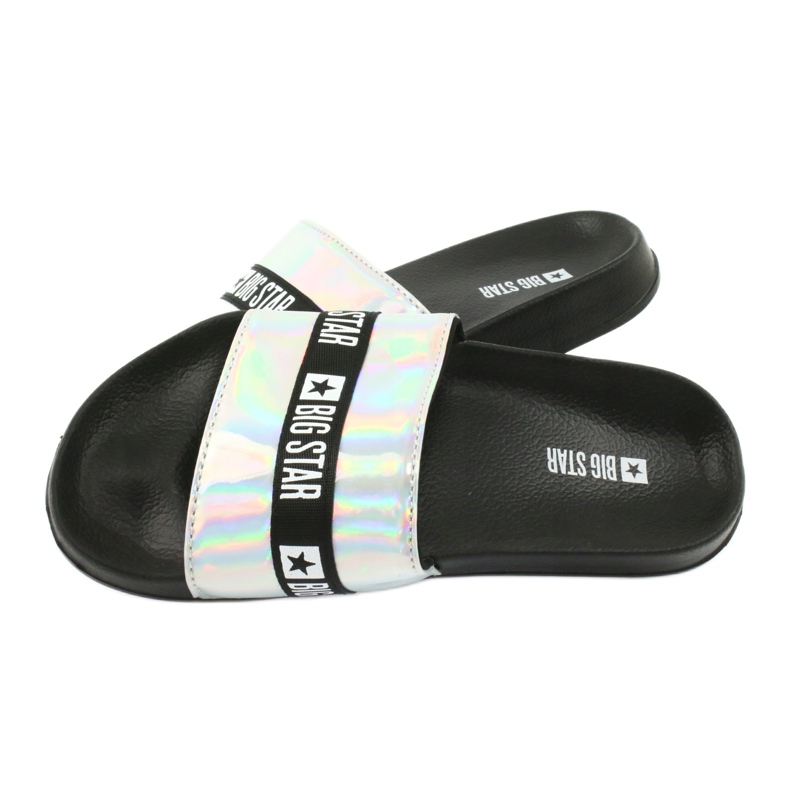 Pantuflas de mujer HOLO Big Star 274A005 negro gris 3
