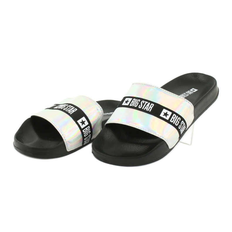 Pantuflas de mujer HOLO Big Star 274A005 negro gris 2