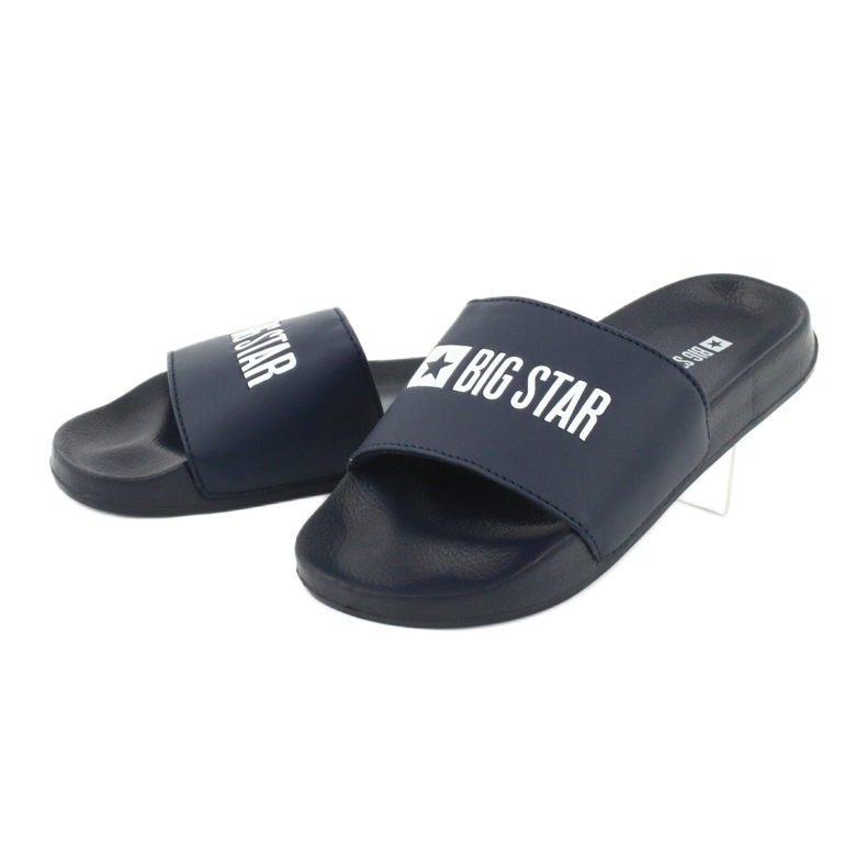 Pantuflas Big Star para la playa GG174934 azul marino blanco 2