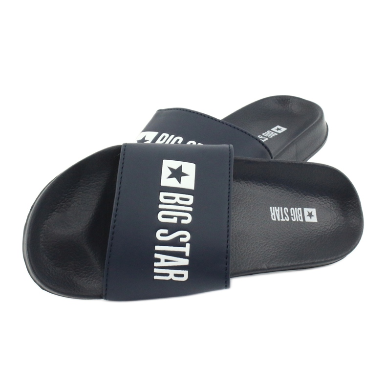 Pantuflas Big Star para la playa GG174934 azul marino blanco 3