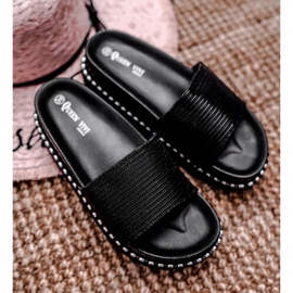 Zapatillas de mujer en la plataforma Negro Plata Venima 2