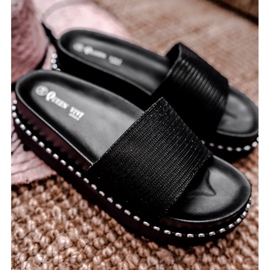 Zapatillas de mujer en la plataforma Negro Plata Venima 3