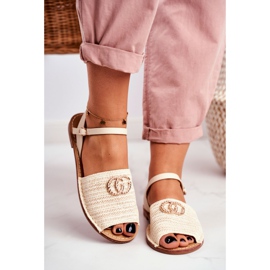 Sandalias Planas Mujer Beige Lu Boo Trenzadas Felicia 2 Sandalias Planas Mujer Beige Lu Boo Trenzadas Felicia 2