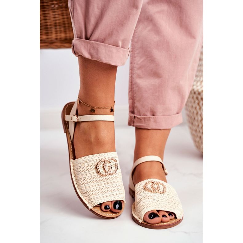 Sandalias Planas Mujer Beige Lu Boo Trenzadas Felicia 2 Sandalias Planas Mujer Beige Lu Boo Trenzadas Felicia 2