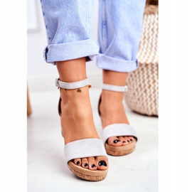 PS1 Sandalias de mujer con cuña gris MarryMe 2