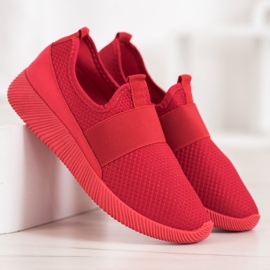 Calzado deportivo sin cordones rojo 4