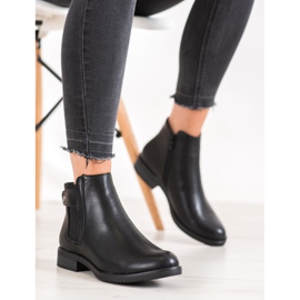 J. Star Botas planas cómodas negro 4