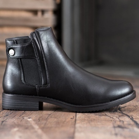 J. Star Botas planas cómodas negro 3