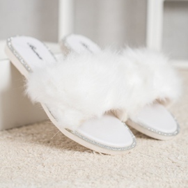 Bona Zapatillas con estilo con piel blanco 3