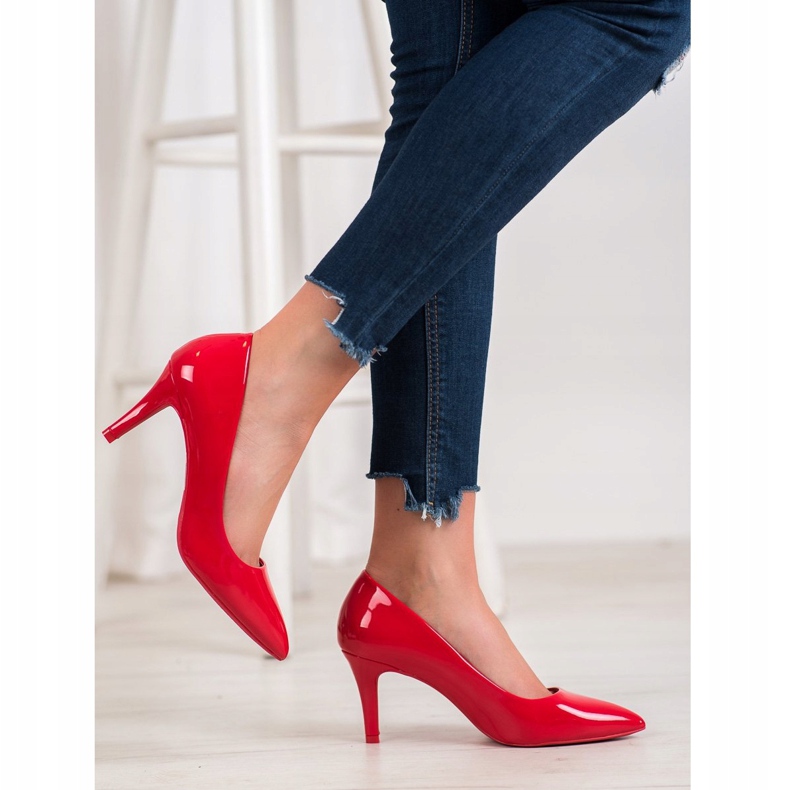 Gogo Zapatos de salón con cuero ecológico rojo 1