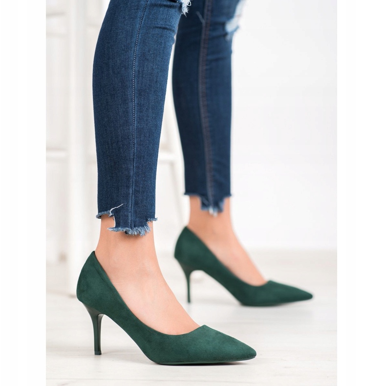 Small Swan Tacones altos casuales verde 2