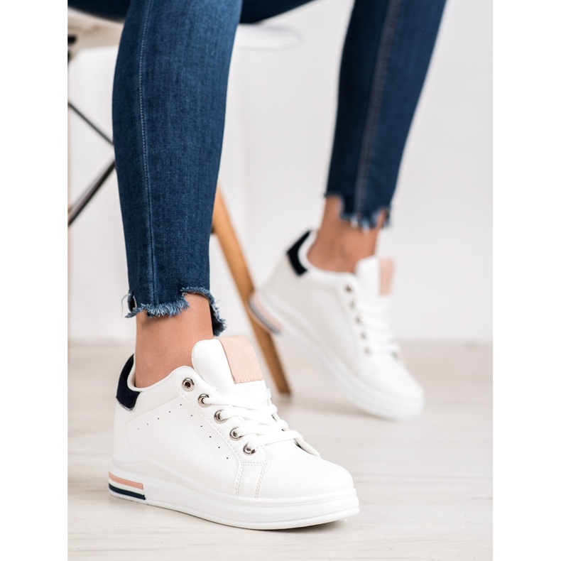 SHELOVET Zapatillas blancas con estilo blanco 2