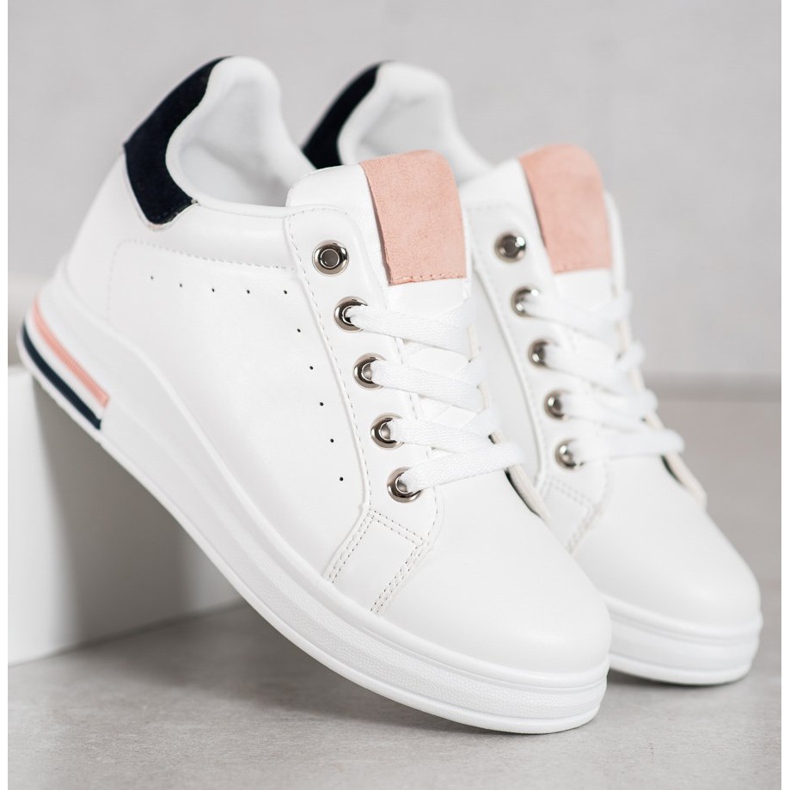 SHELOVET Zapatillas blancas con estilo blanco 1