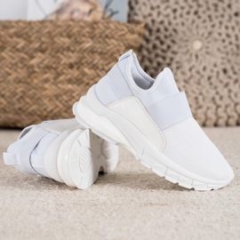 SHELOVET Zapatillas deportivas sin cordones blanco 5