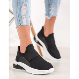 SHELOVET Zapatillas deportivas sin cordones negro 2
