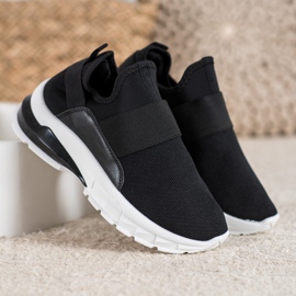 SHELOVET Zapatillas deportivas sin cordones negro 4