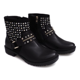 Botas motorizadas con tachuelas 1636 Negro 4