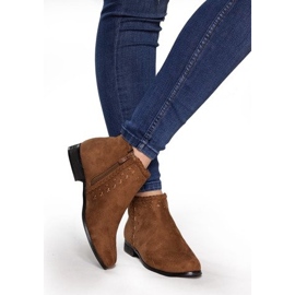 Botines de ante Chelsea Boots 100-602 Camel marrón 2