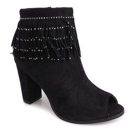 Botas abiertas en un poste F832 Negro 1